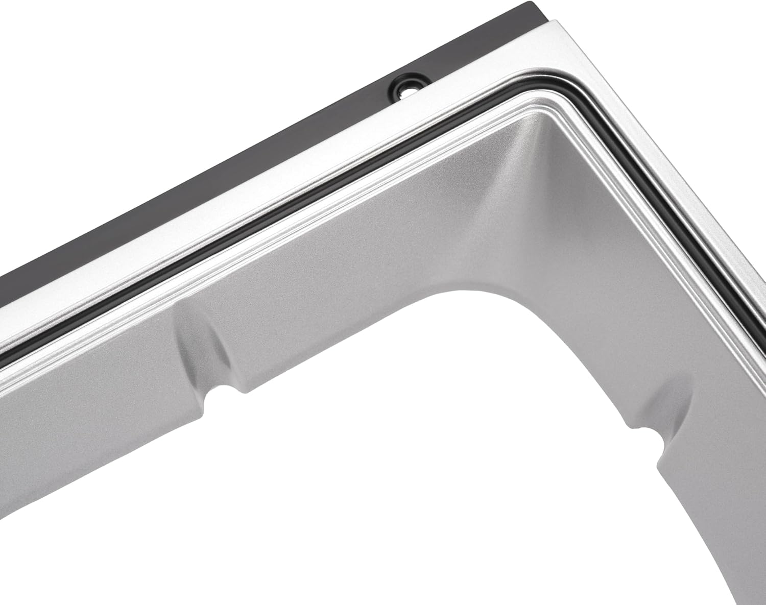 HECASA Right Headlight Bezel w/Turn Signal Light Compatible with 1986-1990 Dodge D100 Ramcharger W100 Replacement for CH2513122 Headlamp Door Bezel Trim Kit Set Yellow Lens Silvery Bezel Right Side