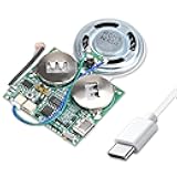 Icstation DIY Light Sensor Sound Module, Type-C USB Recordable Sound Chip 8M Memory Speaker Talking Programmable Music Player Box for Christmas Greeting Card Anniversary