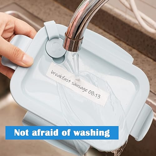 Miniatura 3 de Cinta para congelador de 328 yardas, superficie escritble, resistencia a bajas temperaturas, fácil de romper, extraíble, sin residuos, cinta para