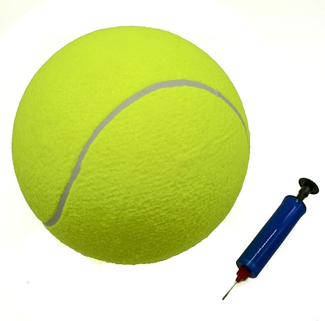 PROtastic Extra large tennis ball - with free ball pump - Great fun for you and your dog