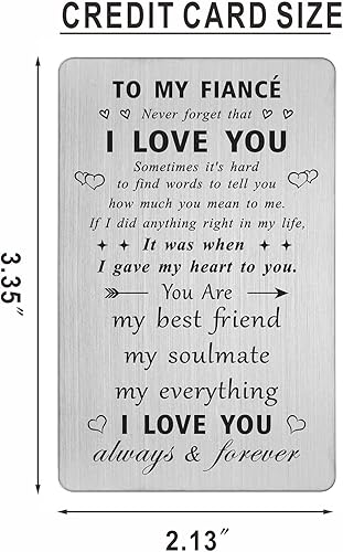 Miniatura 2 de CPLJW Regalos para mi prometido I Love You Future Husband Regalos para cumpleaños, boda, aniversario, tarjeta grabada