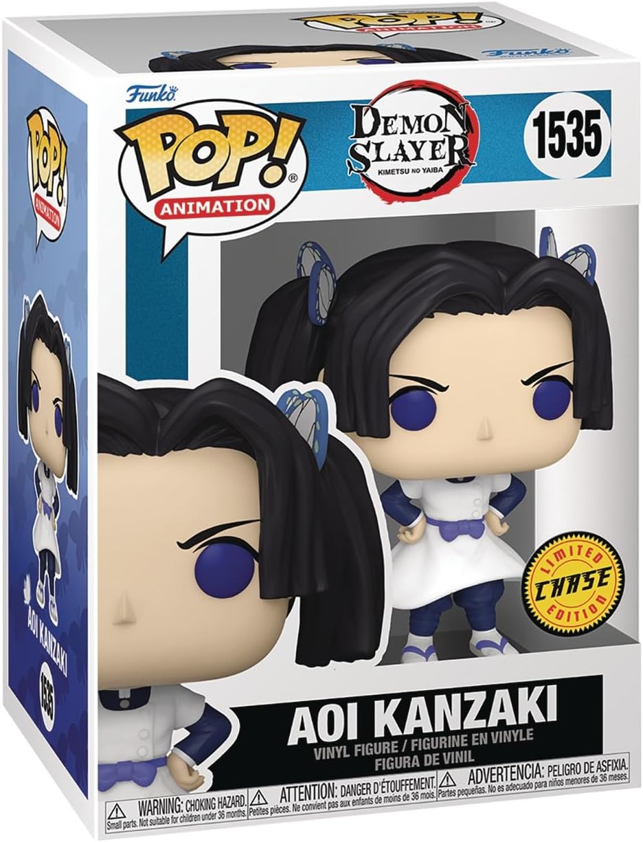 POP Anime: Kimetsu no Yaiba - Aoi Kanzaki Limited Edition Chase Funko Vinyl Figure (Bundled with Compatible Box Protector Case), Multicolor, 3.75