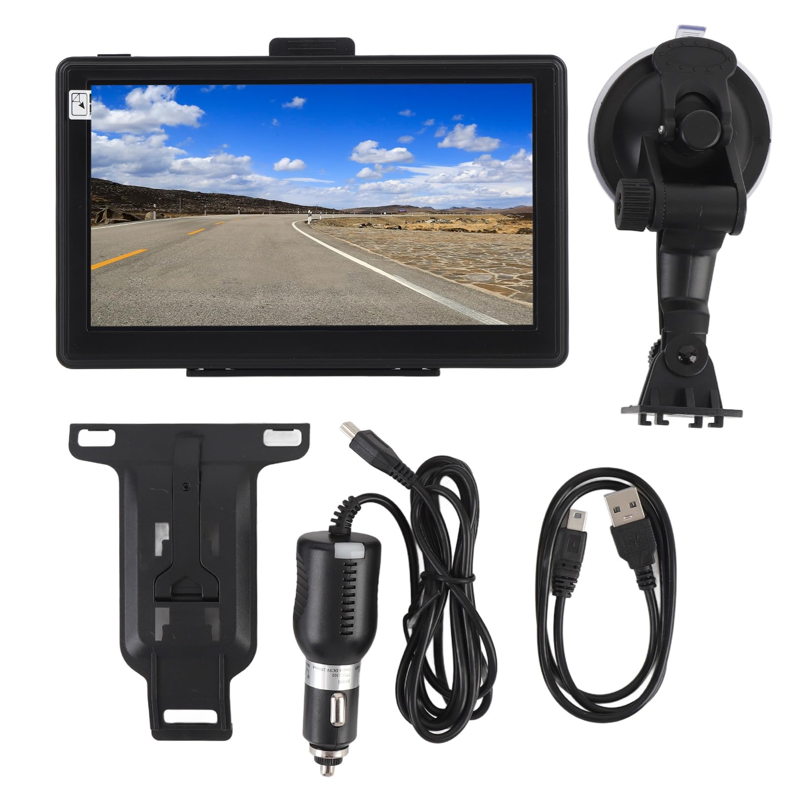 Headerbs Navegador GPS de 7 Pulgadas para Camión, Alertas de Voz,
