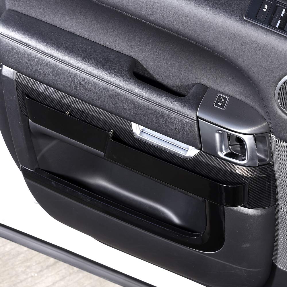 YIWANG Wymienny styl z włókna węglowego wnętrze pudełko do przechowywania drzwi samochodu uchwyt do RangeRover Sport 2014-2019 akcesoria samochodowe z kierownicą po lewej stronie