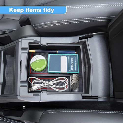 Miniatura 10 de JKCOVER Bandeja organizadora de consola central de diseño mejorado compatible con Subaru Forester 2024 2023 2022 2021 2020 2019, caja de