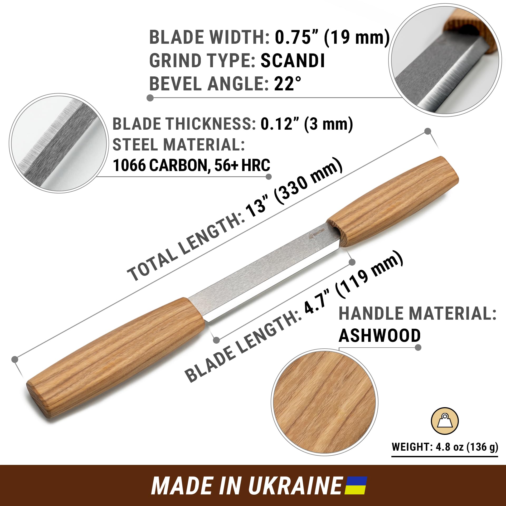 BeaverCraft Draw Knife Woodworking Tool 4.3