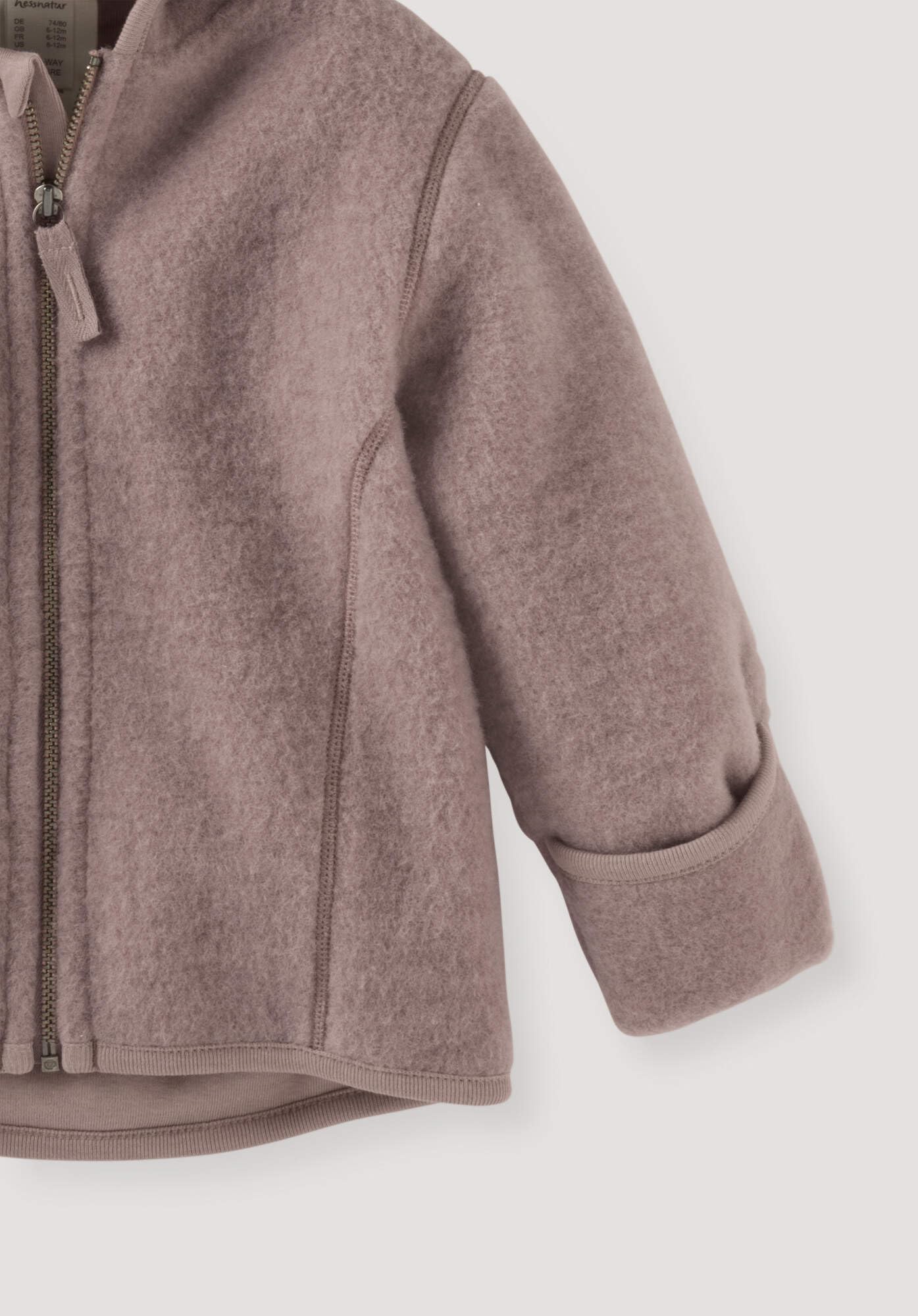 hessnatur Wollfleece Jacke aus reiner Bio-Merinowolle | Baby-unisex
