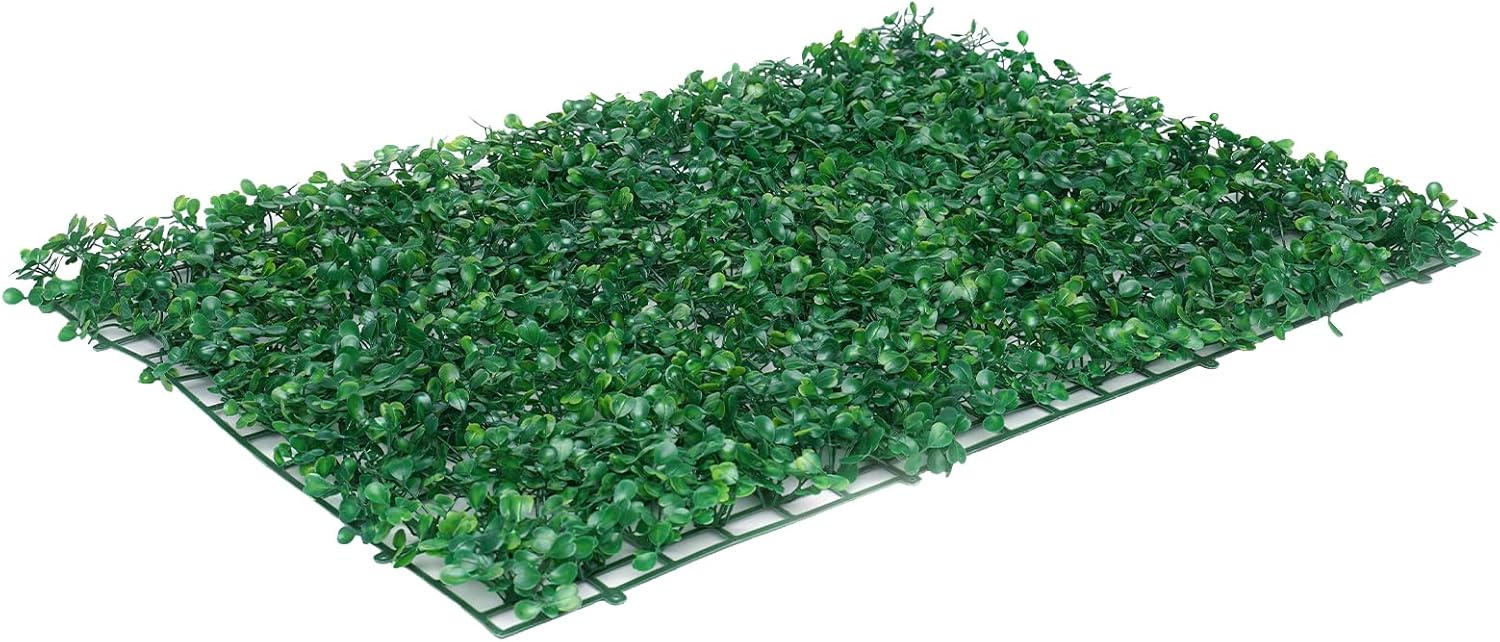 12 Pack 24" X 16" Artificial Boxwood Panels Topiary Hedge Plant, Pe Artificial Grass Backdrop,Boxwood Hedge Wall Panels Green Greenery Backdrop for Outdoor, Indoor, Garden, Fence, Backyard and Decor