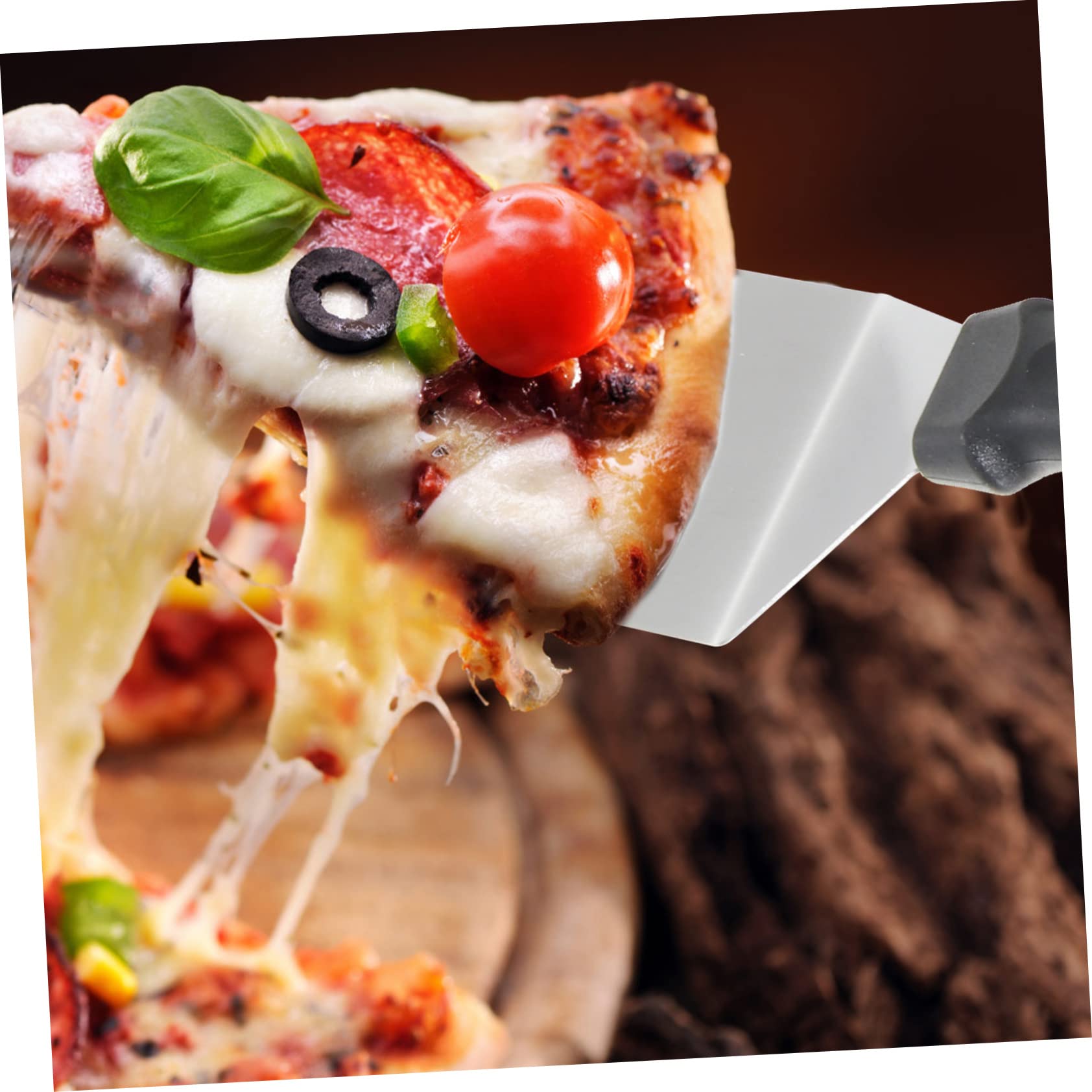 Zerodeko 5pezzi Pala per Pizza in Acciaio Inox Leggero Accessorio per Forno Manico in Antiscivolo Resistente al Calore per Cottura Pizza e Pane
