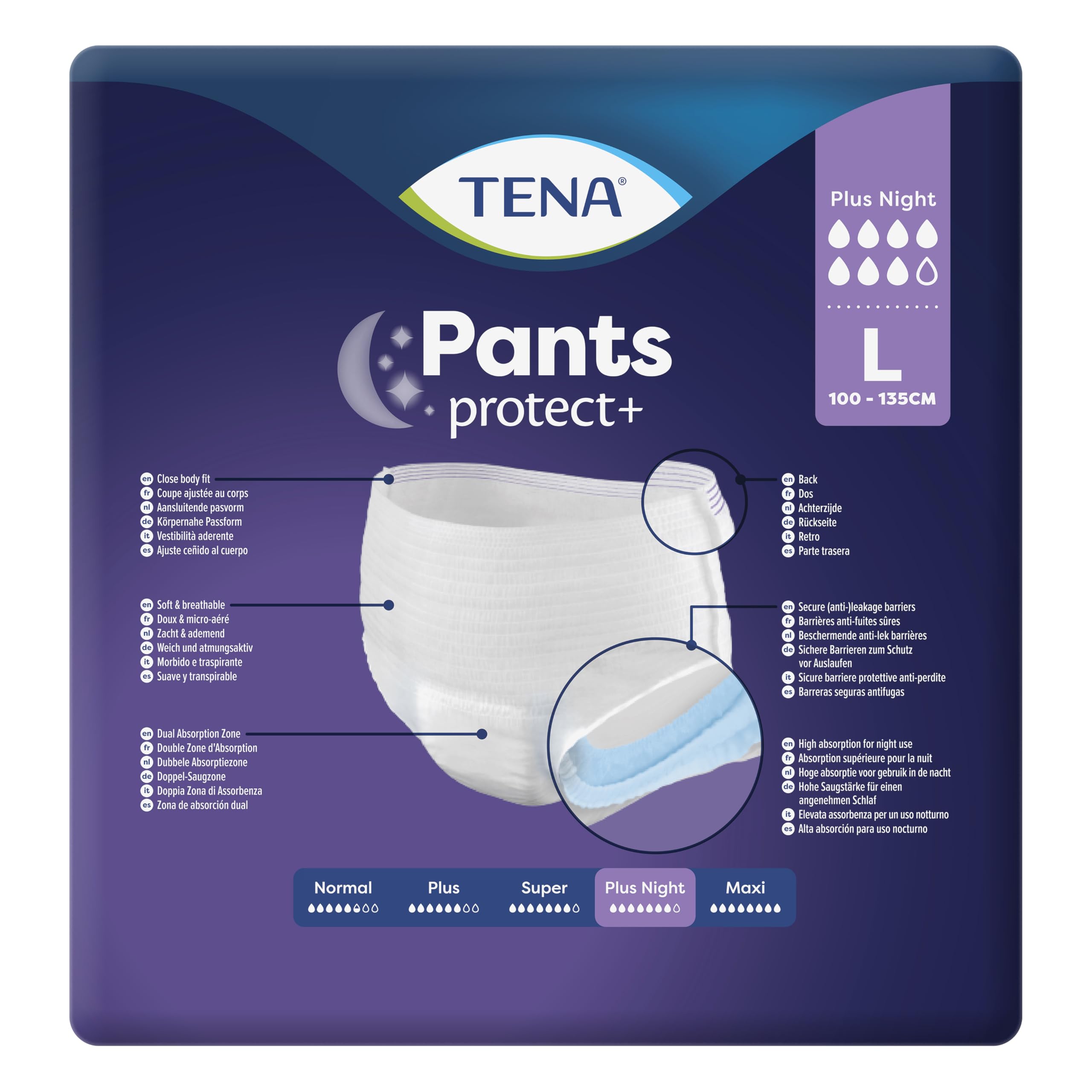Tena Pants Plus Night Large, 12 Stück