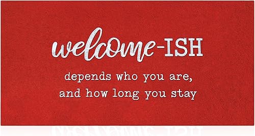 Felpudos grandes de bienvenida para puerta delantera, exterior, entrada, divertido, tapete de goma antideslizante, tapete trasero de goma