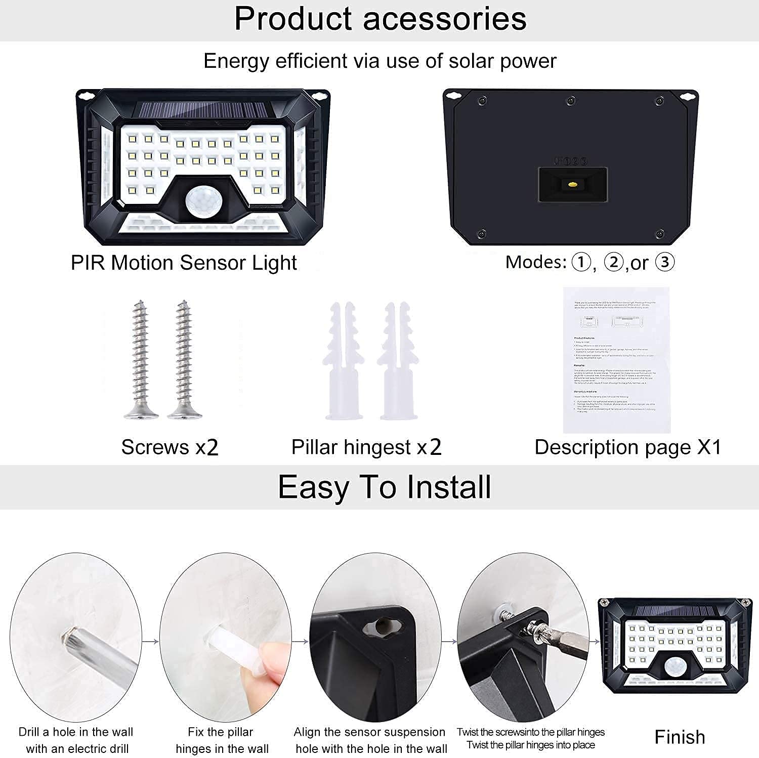Solar Interaction Wall Lamp BK-100 : Amazon.in: Garden & Outdoors