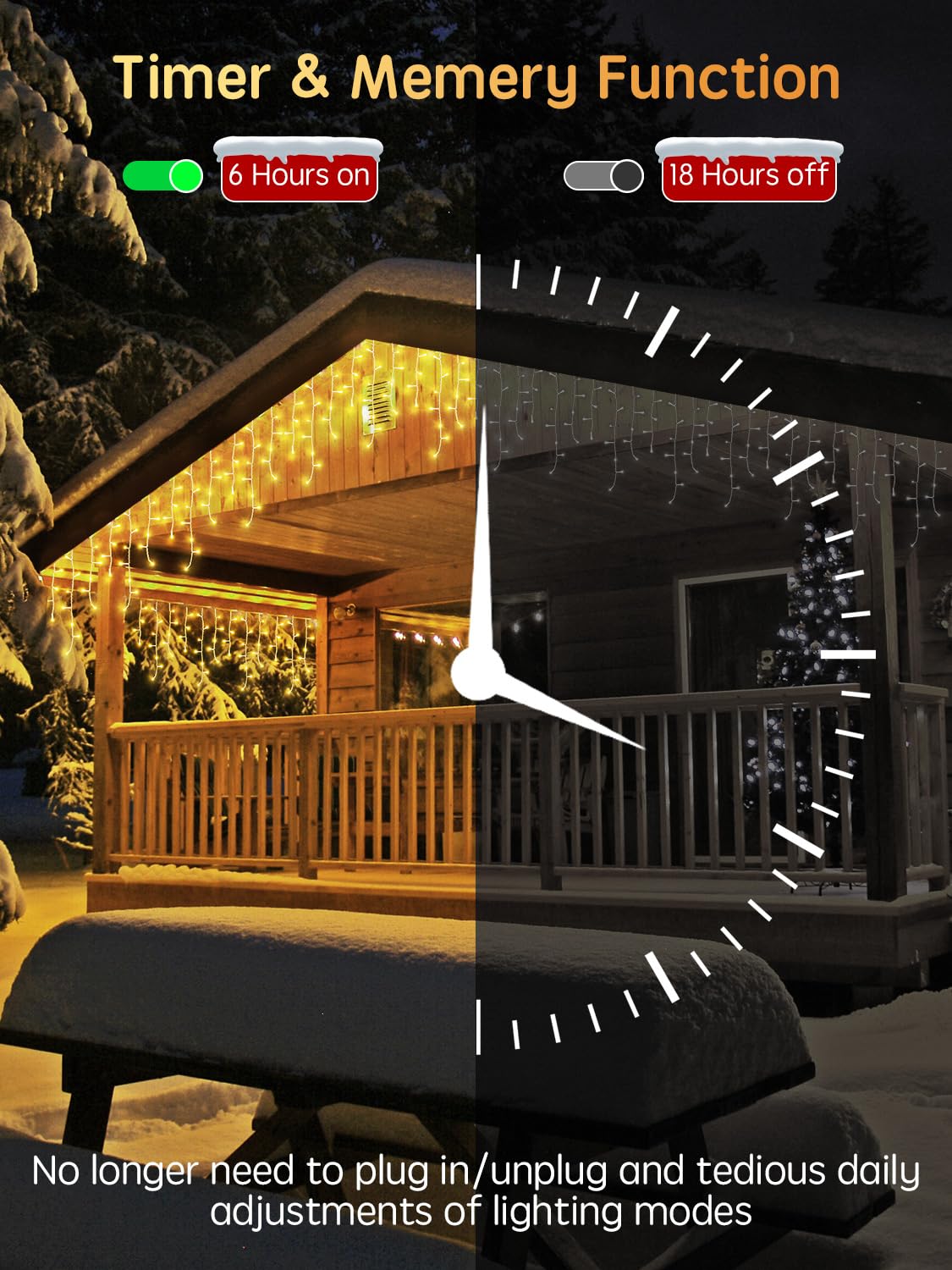 CGN Cortina Luces Navidad Exterior, Conectable 10M 400LED Luces Arbol Navidad Decoración de IP65 Impermeable con 8 Modos Memoria, luzes de natal exterior para Fiestas Bodas Jardín Balcon Ventana