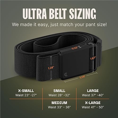 Miniatura 7 de Groove Life Groove Belt Ultra - Cinturón de golf para hombre, elástico, hebilla magnética, ajustable, cómodo, golf