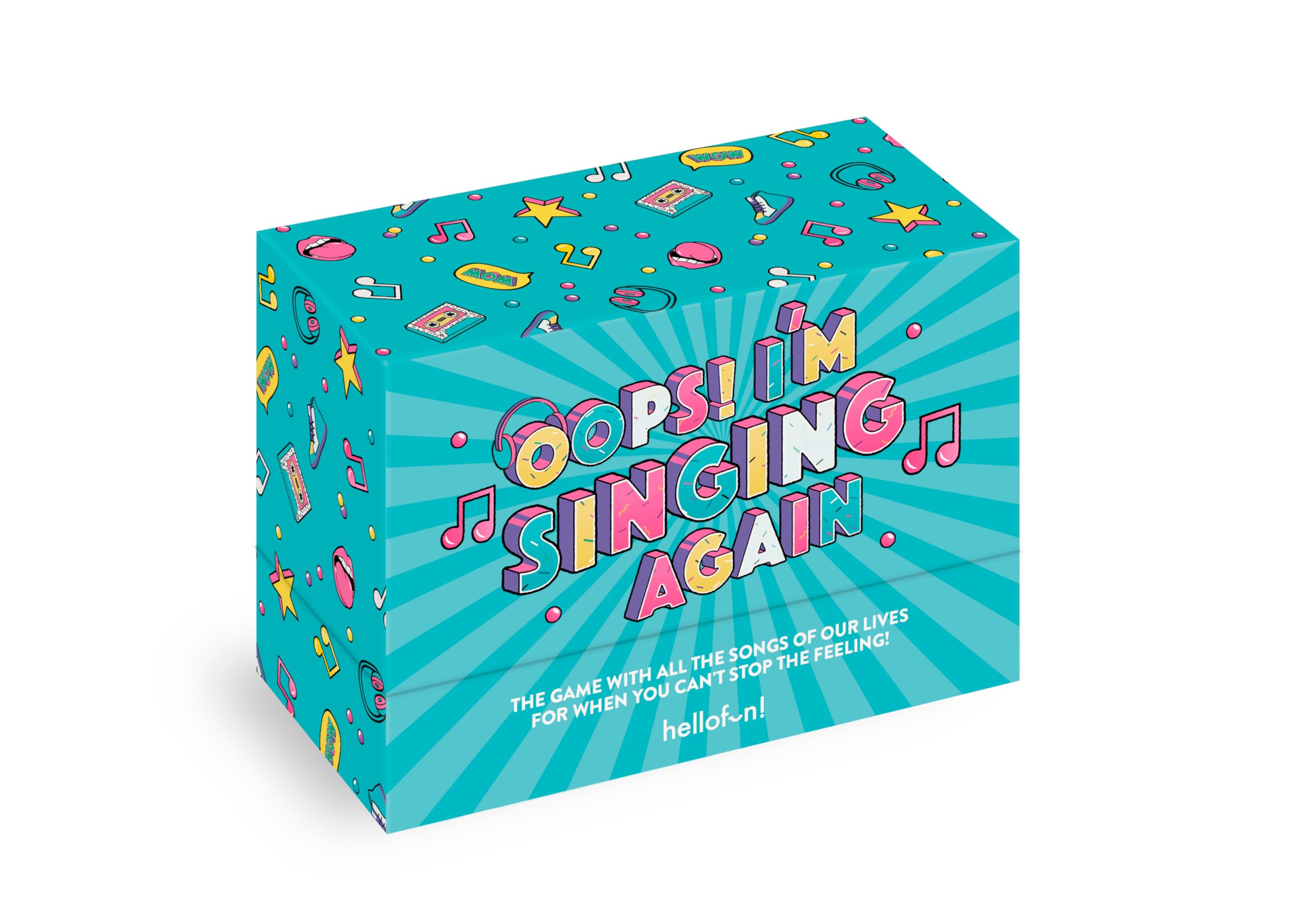 Hellofun! Oops I'm Singing Again! – Fast-Paced Music Trivia & Performance Party Game – Sing, Hum, Dance & Guess Songs – Fun for Teens & Adults – Ages