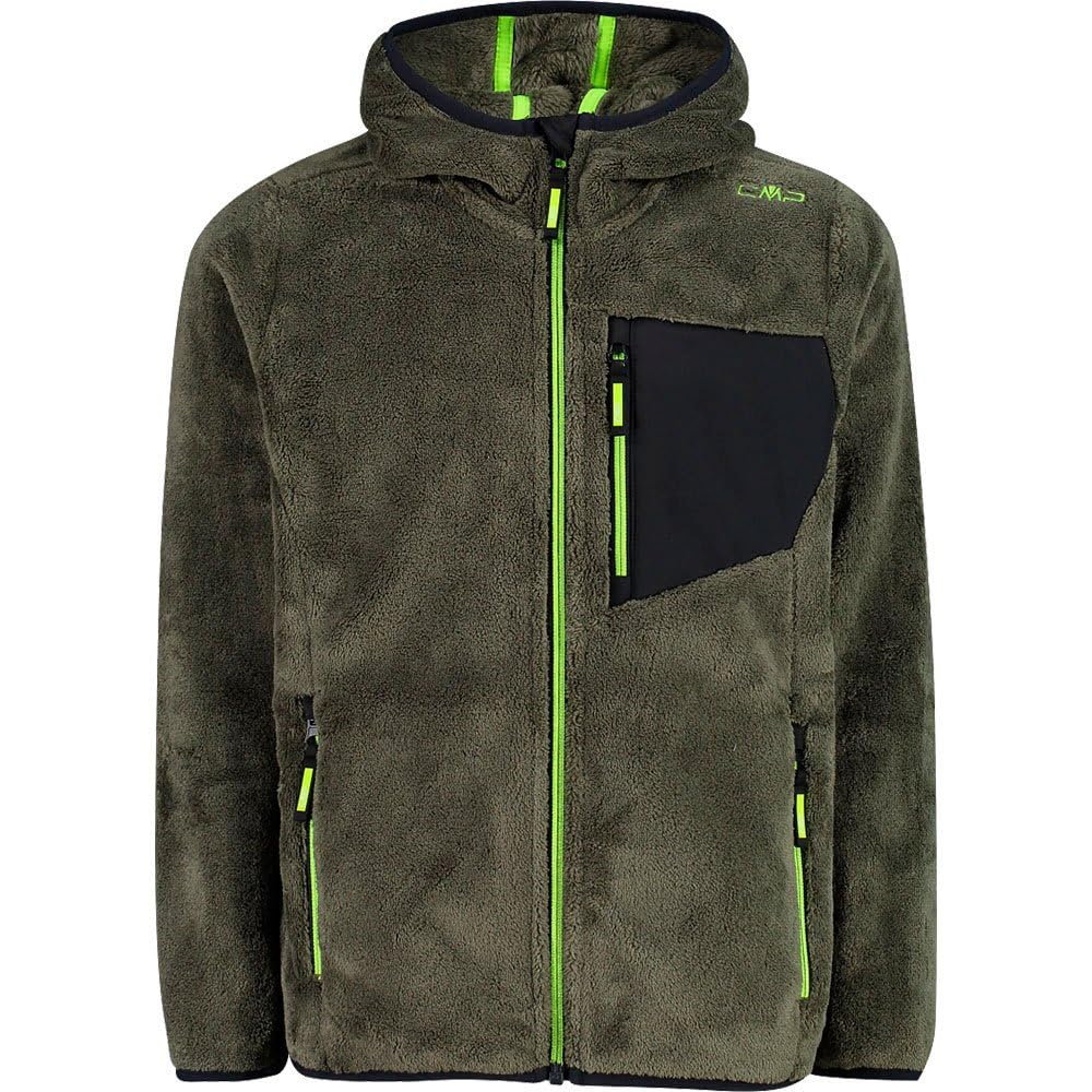 CMP - Kid Jacket Fix Hood, Olive, 110