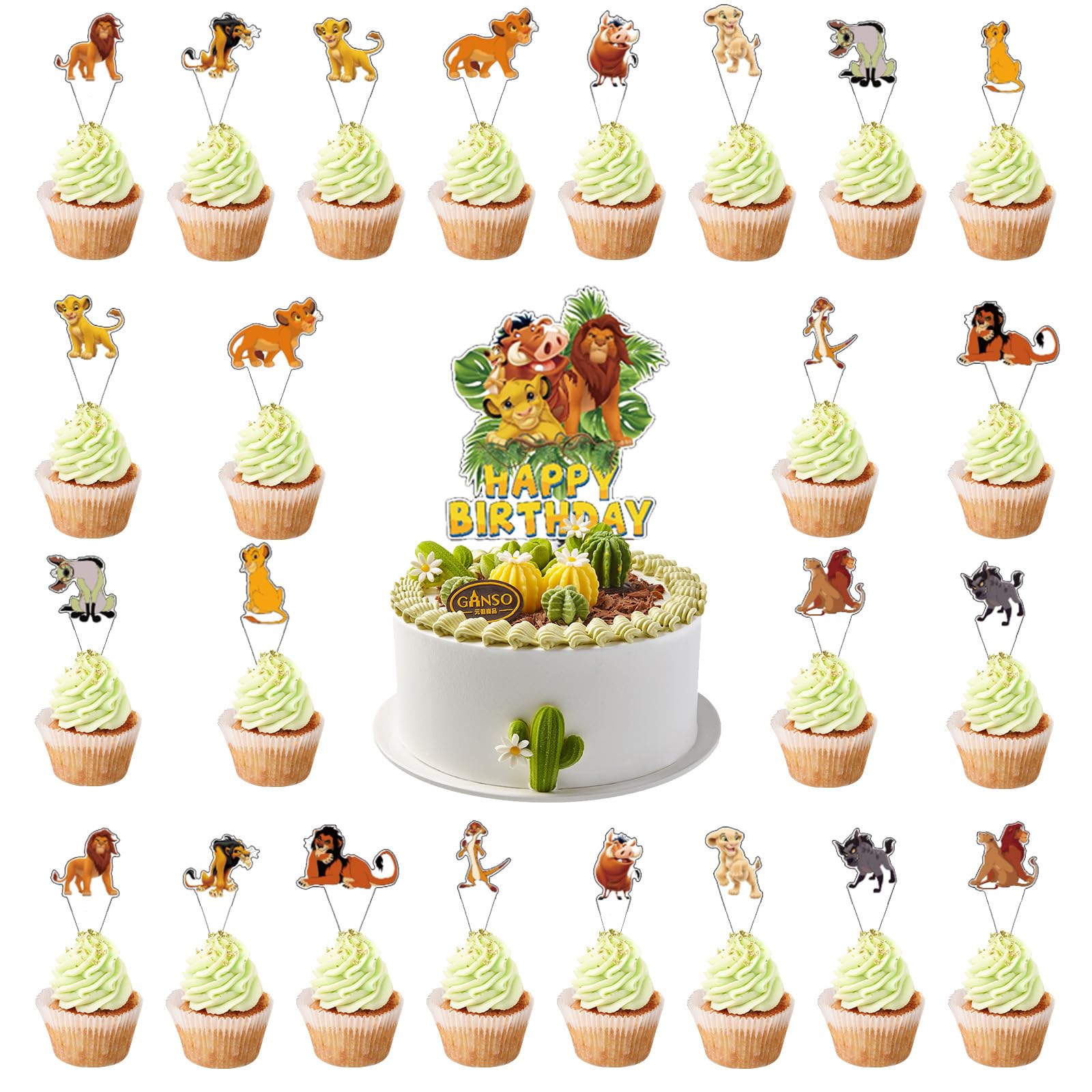 Set Di 25 Decorazioni Per Torte A Tema Demon E Cacciatori | Topper E Figurine Per Compleanni Bambini E Feste A Tema