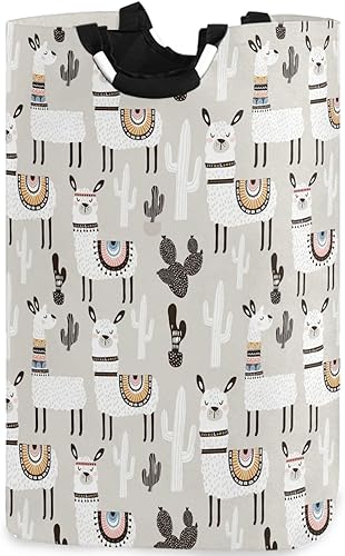 Miniatura 1 de Visesunny Llama Cactus - Cesta para la colada de gran capacidad, resistente al agua, tela Oxford para el dormitorio, baño, dormitorio, habitación de
