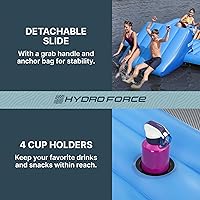 Vista 5 de Bestway Hydro Force Detachable Summer Slide Inflatable Activity Island with Cup Holders and Heavy Duty Handles for Easy Transport