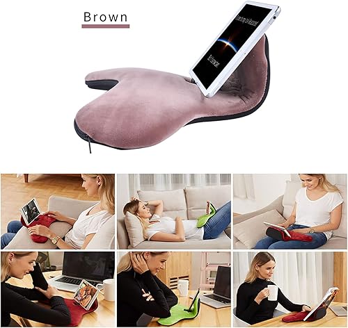 Miniatura 5 de Almohada suave para iPad, soporte de cojín de regazo para teléfonos y tabletas, soporte universal de lectura para iPad como idea de regalo para