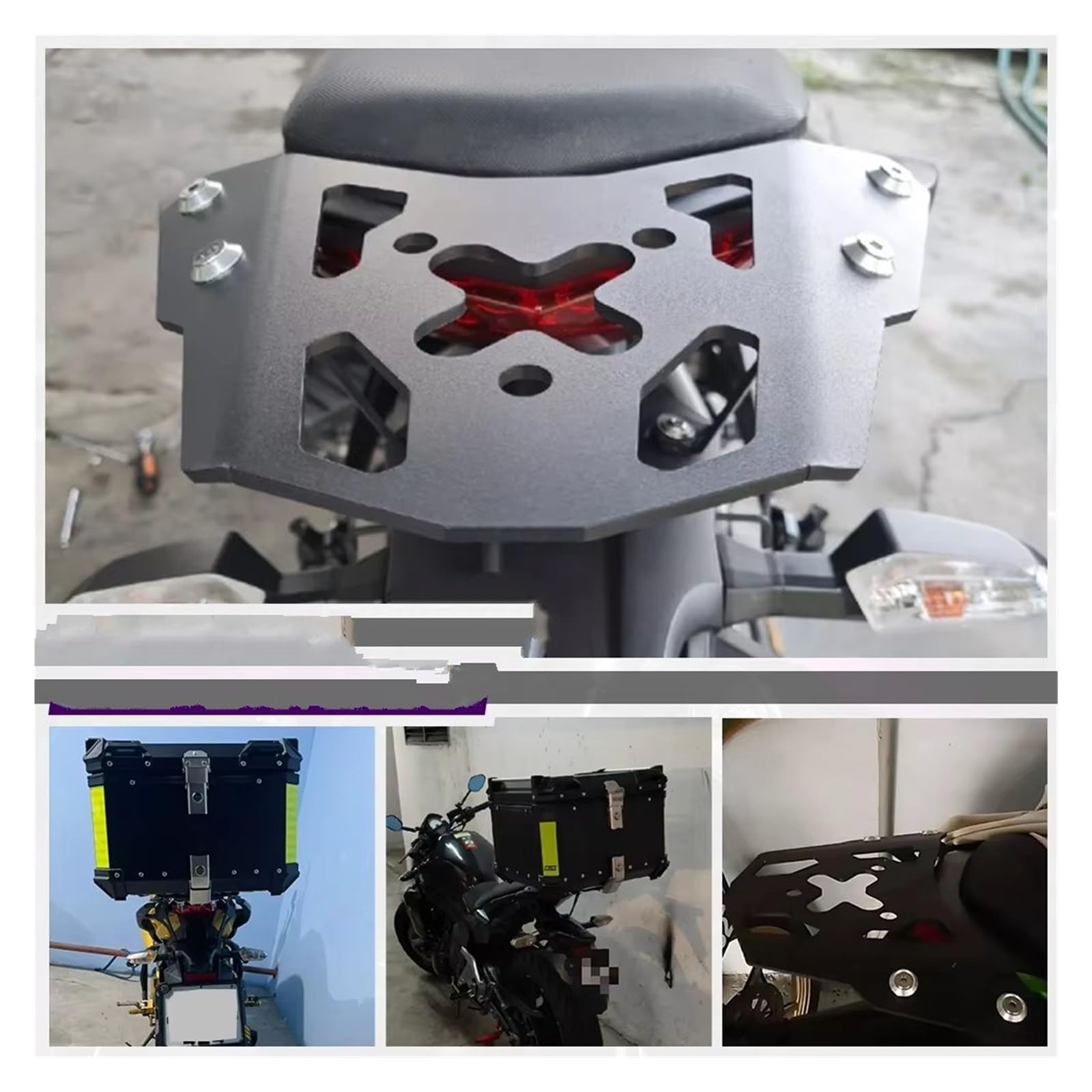 Portaequipajes Trasero para Kawasaki para Ninja para 650 ER6N ER-6N ER6F ER-6F Accesorios Motocicletas Trasero Portaequipajes Estante Soporte para Caja Superior 2012-2016 Motorcylce Portaequipajes