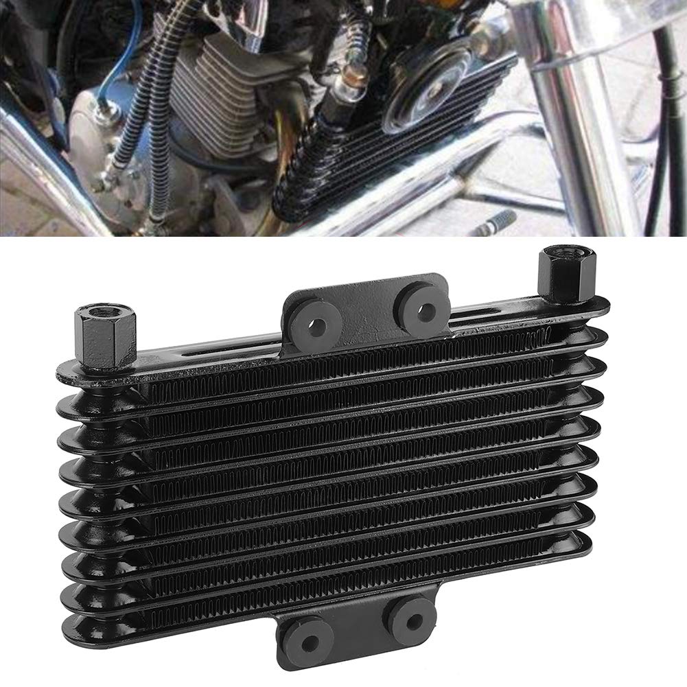 Radiador de Enfriamiento del Enfriador de Aceite del Motor Negro Universal para Motocicleta Dirt Bike ATV