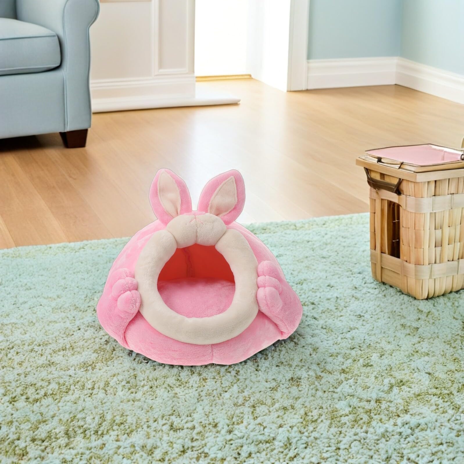 BESPORTBLE Hamsterhaus Hamsterversteck und Kleintierbett Tragbares Nest für Kaninchen und Meerschweinchen Warmes Winternest für Haustiere