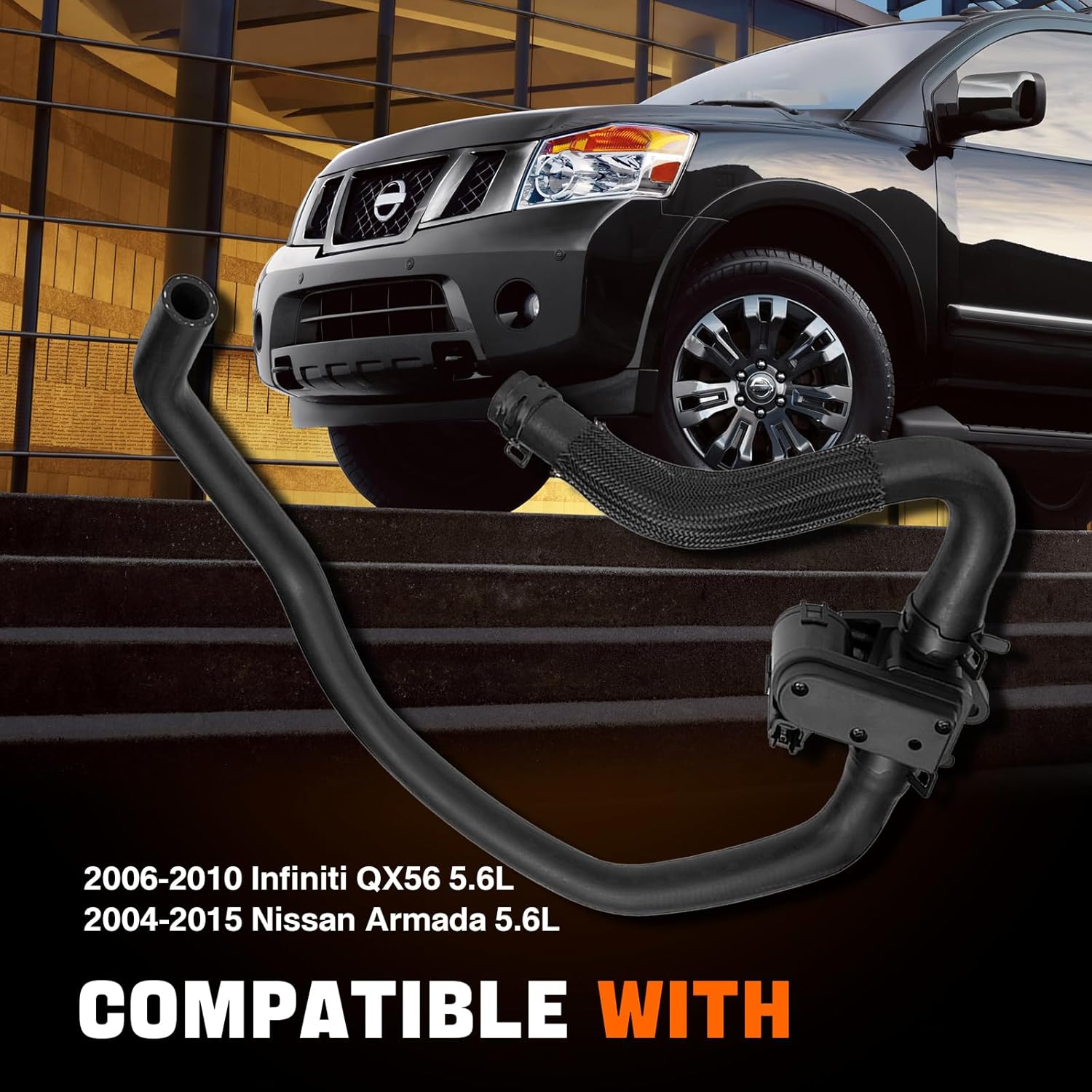 WEILEITE Heater Unit Inlet Hose Control Valve Compatible With Nissan Armada 2004-2015 5.6L Infiniti QX56 2006-2010 5.6L Replaces 92400-ZW10A 92400ZW10A 92400-ZC300 92400ZC300