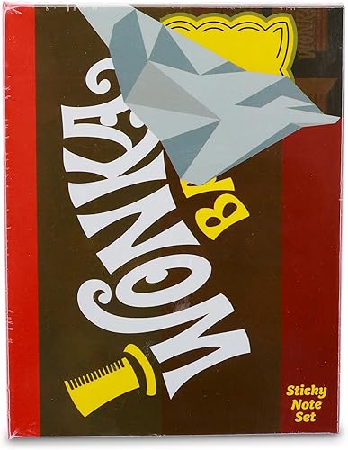 Willy Wonka - Juego de iconos de barra de chocolate y notas adhesivas