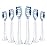 Replacement Toothbrush Heads for Philips Sonicare Electric Toothbrush, 2-in-1 Tongue Cleaner, 6 Pack, Ice Blue,Suitable for Philips Sonicare Heads, C2, C1, C3, W1, W2, W3, G1, G2, G3