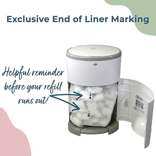 Miniatura 10 de Dekor Mini cubo de pañales manos libres color blanco más fácil de usar solo paso y caída hecho  no absorbe olores  cambio de bolsa de 20 segundos