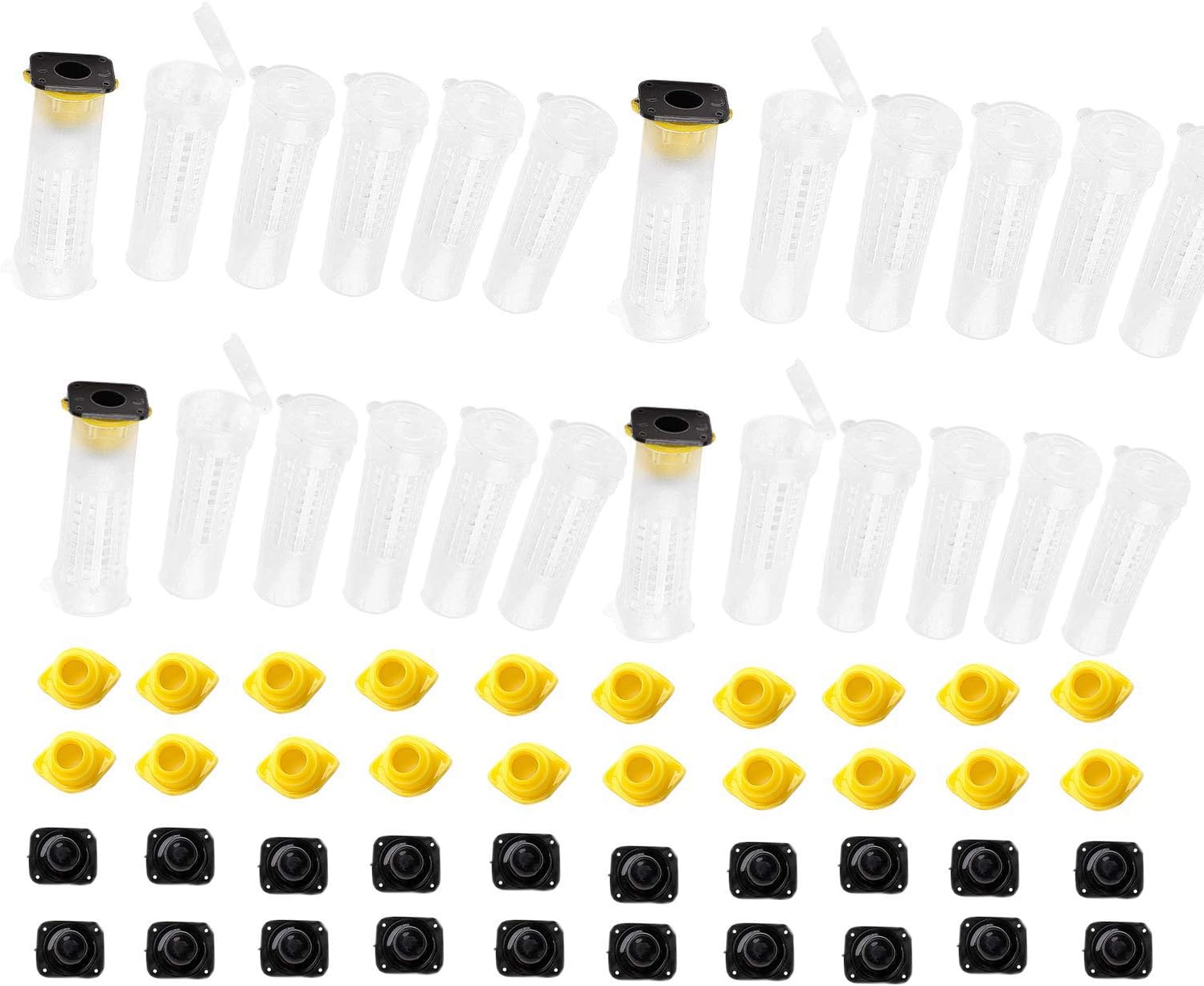 20 pcs Beekeeping Queen Bee Roller Cages Queen bee rasing Rearing Cell Cup kit Holder Cell Fixture for nicot System