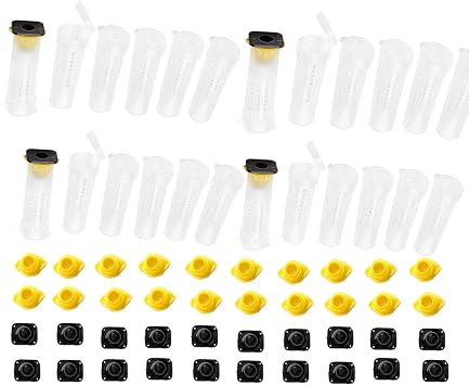 20 pcs Beekeeping Queen Bee Roller Cages Queen bee rasing Rearing Cell Cup kit Holder Cell Fixture for nicot System