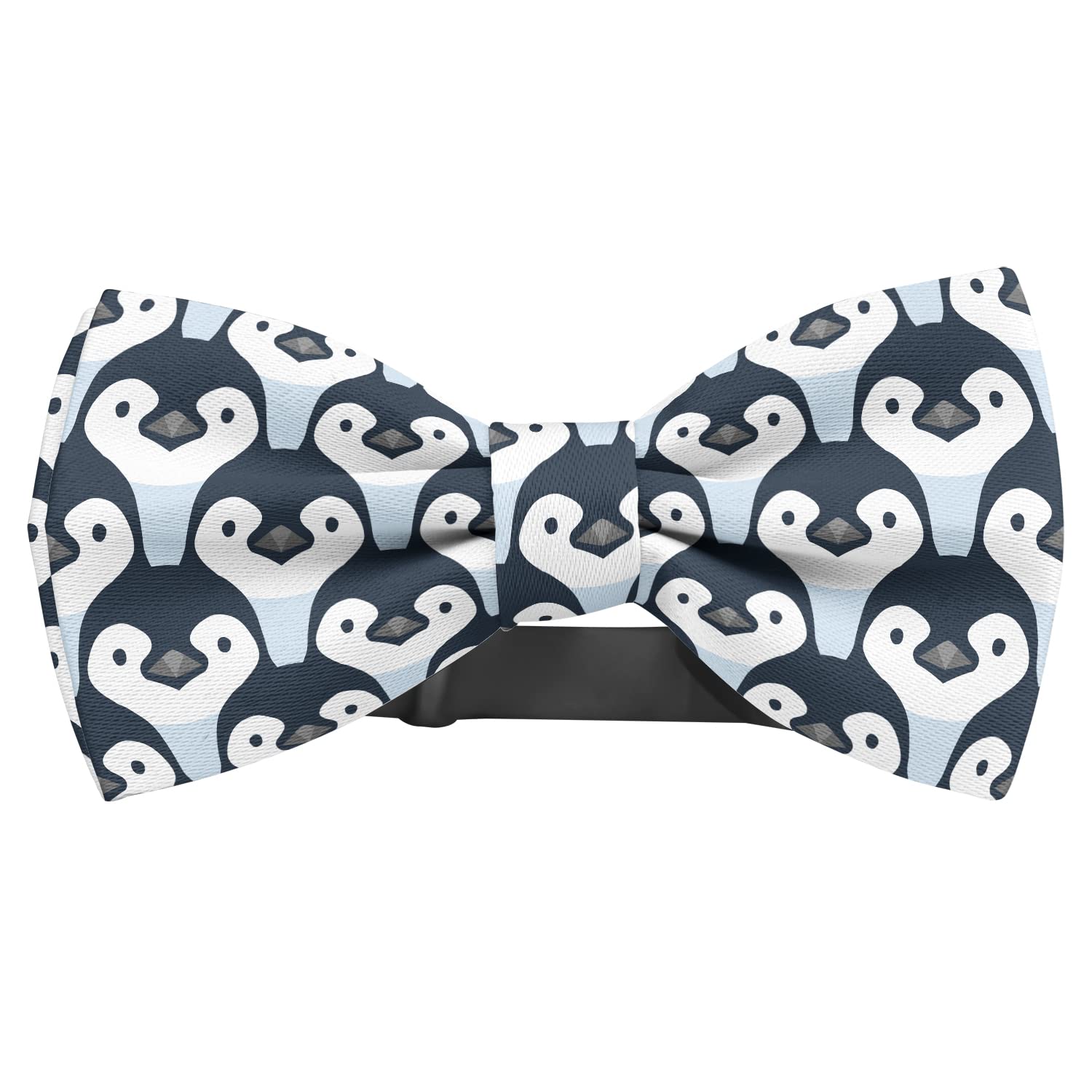 KAWAMOUSE Adjustable Pre-tied bow tie for toddler Boys (Cute Penguin Babies Pattern) Elegant Cute Bowties for Dogs Cats Pets