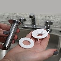 Vista 4 de Danco 89478 DANCO Cubierta para orificio de fregadero resistente al óxido, 1-3/4", níquel cepillado