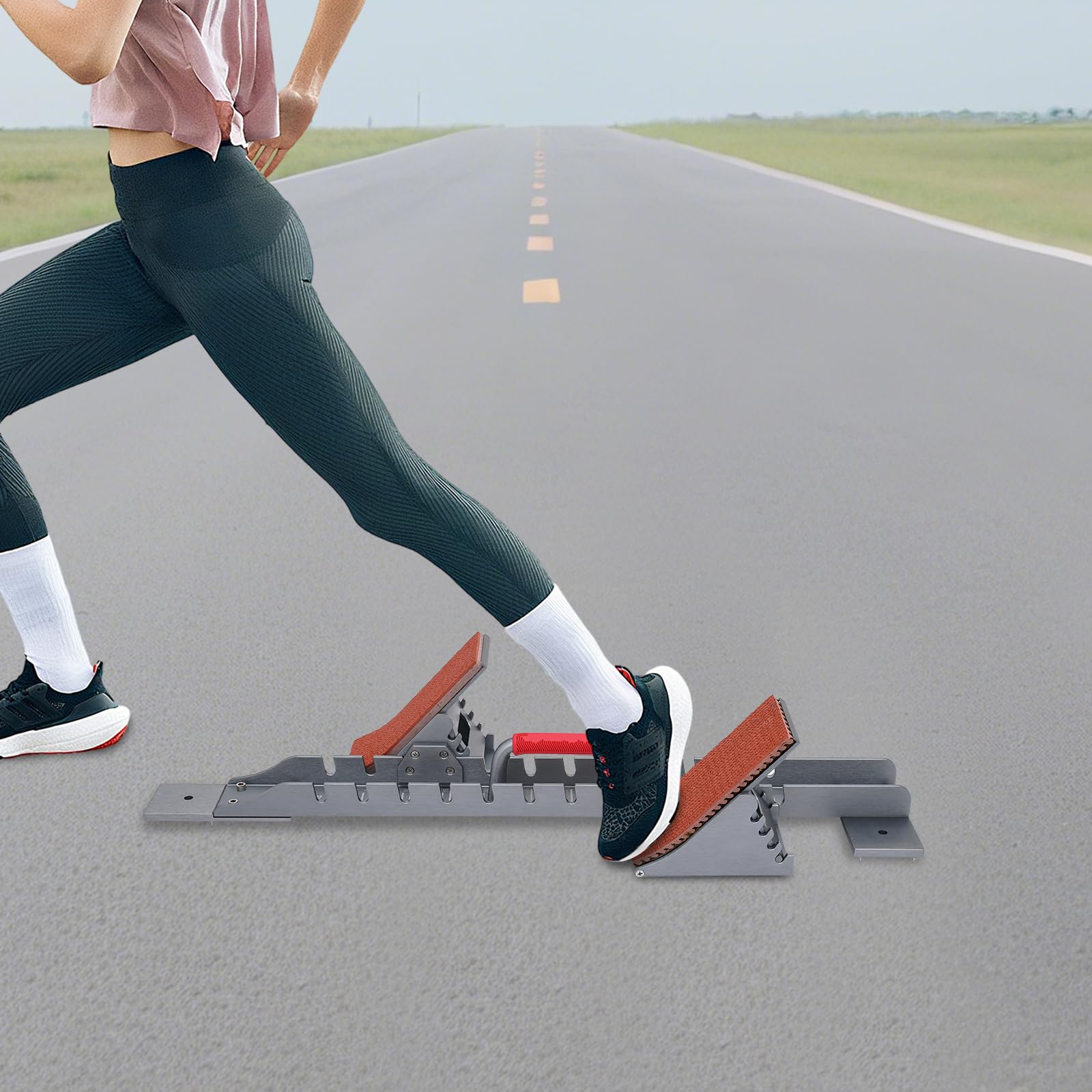 Bloque de inicio de atletismo, bloques de partida para atletismo, bloque de inicio portátil para entrenamiento de pista y campo, ejercicios de carrera u otras actividades