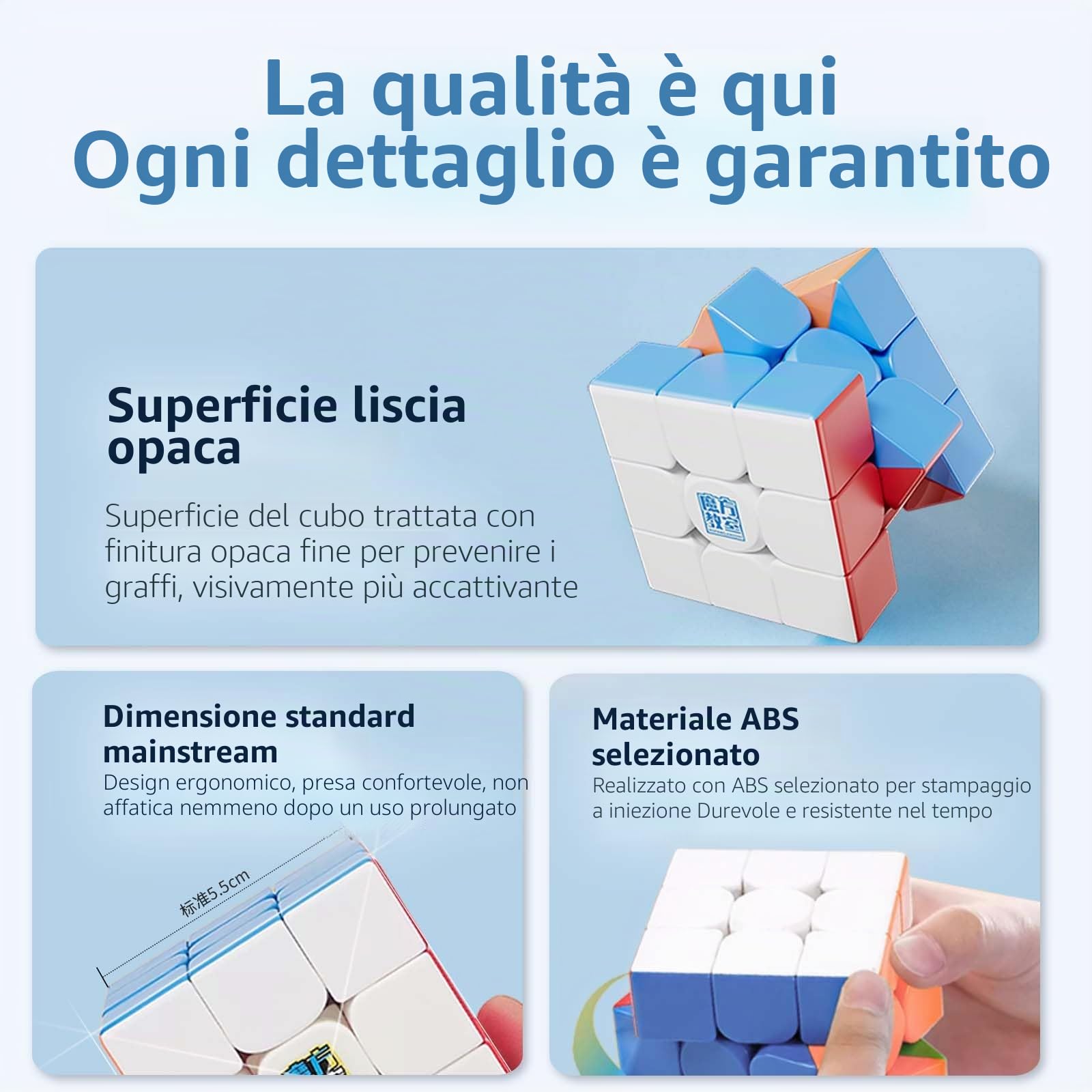 Moyu Meilong 2x2 3x3 4x4 5x5 6x6 7x7 Educational Cube Set Stickerless Speed Cubes Bundle Gift for Children Adults 6 Pack