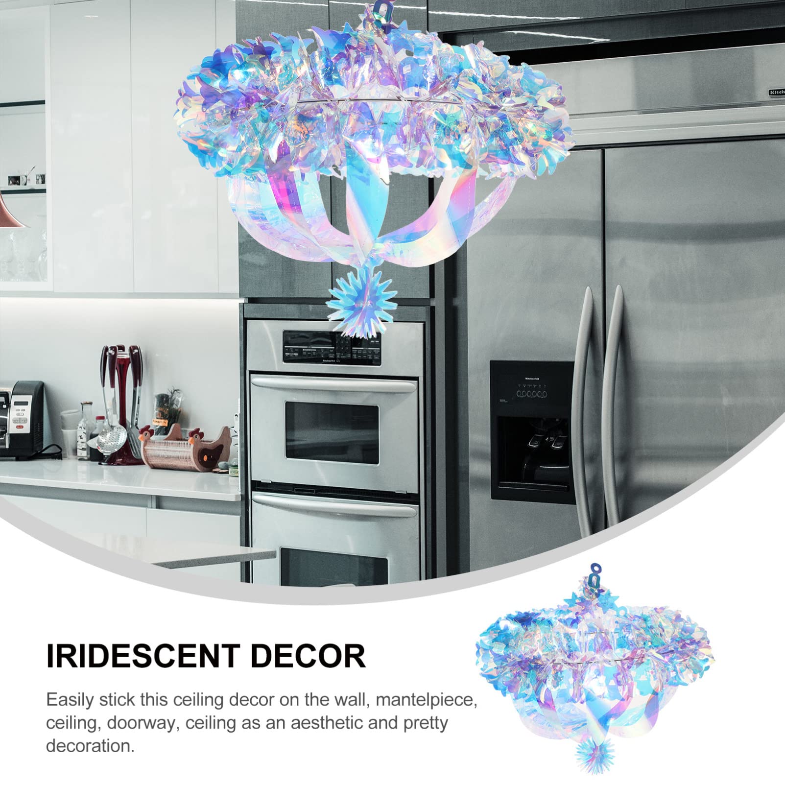 STOBAZA 2pezzi Decorazione Iridescente Da Appendere Per Soffitto Ornamento Per Feste Di Compleanno e Matrimoni Decorazione Per Eventi e Celebrazioni