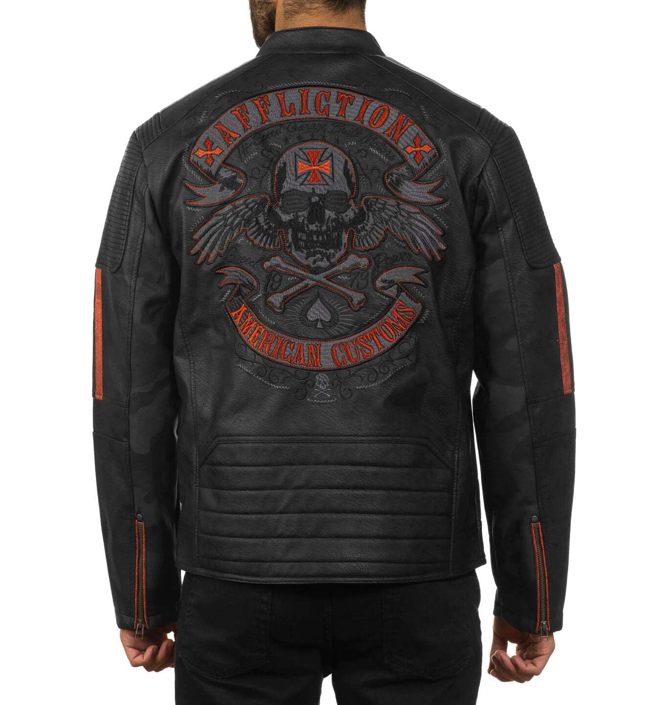 Affliction Men's Jacket Black Bird