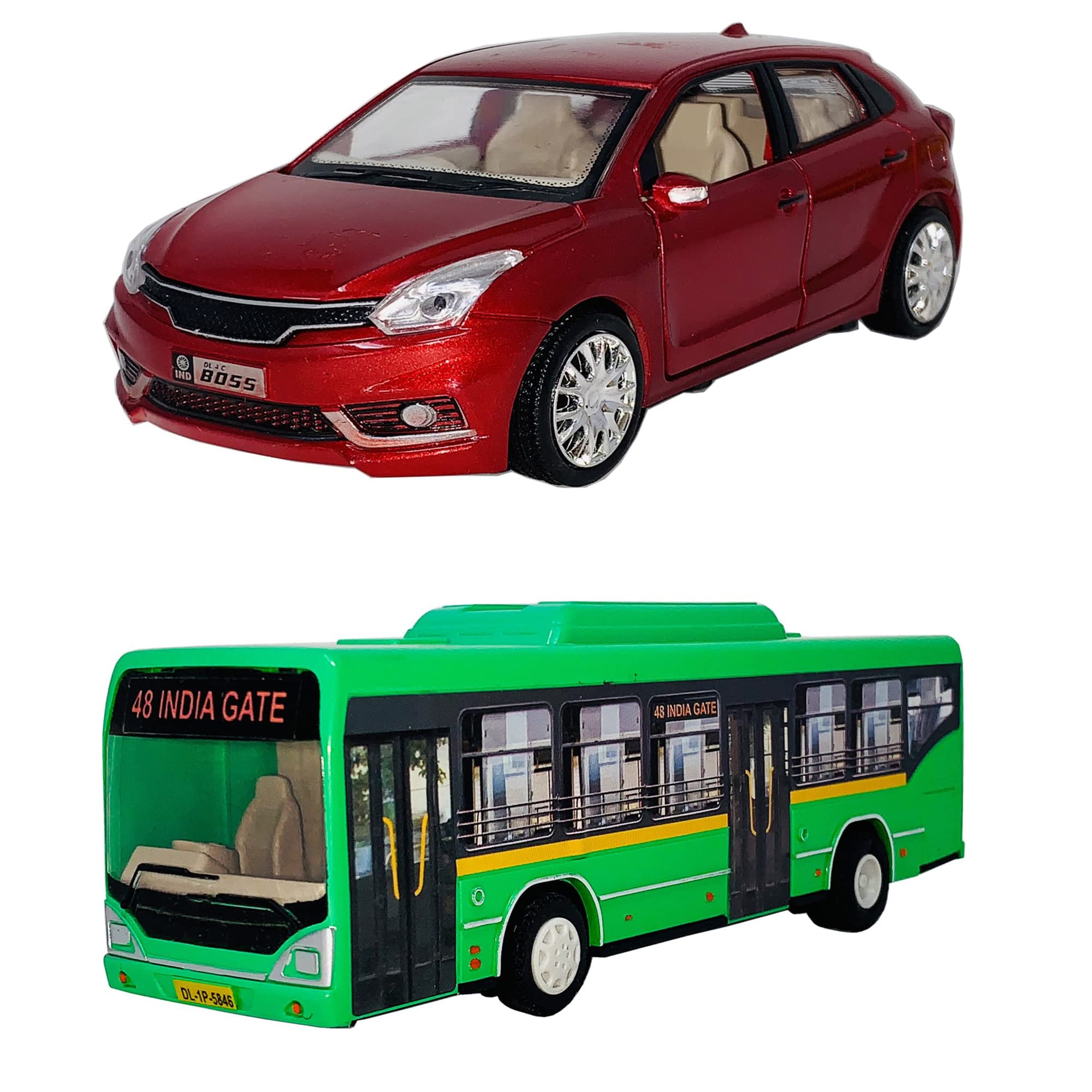 Amisha Gift Gallery® Combo of Pull Back Nexa Baleno Car with Model Low Floor Bus Toy for Kids and Boys (Multicolor) (B085BLN4FY) Amazon Price History, Amazon Price Tracker
