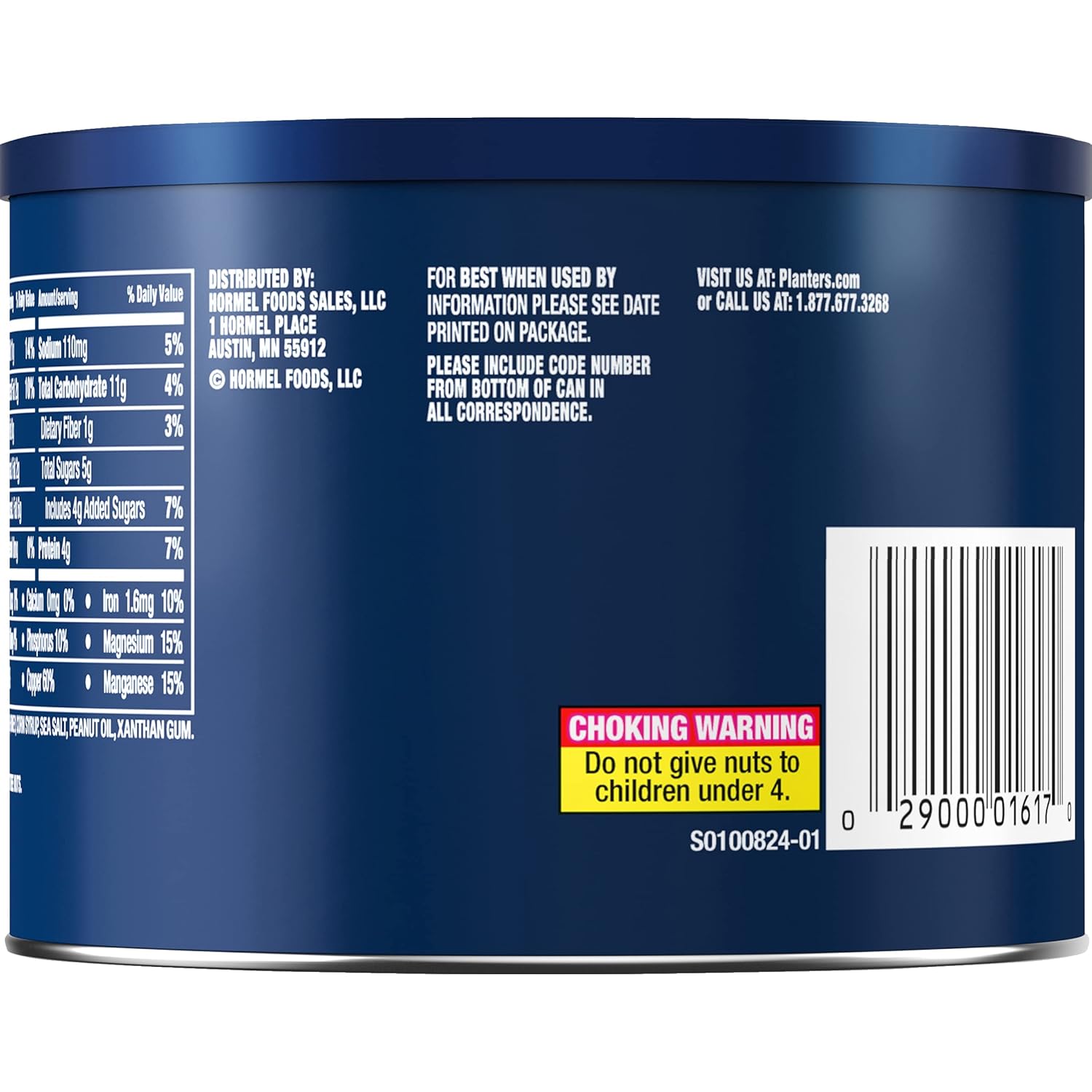 PLANTERS Deluxe Honey Roasted Whole Cashews, Sweet and Salty Snacks, 8.25oz (3 Canisters)