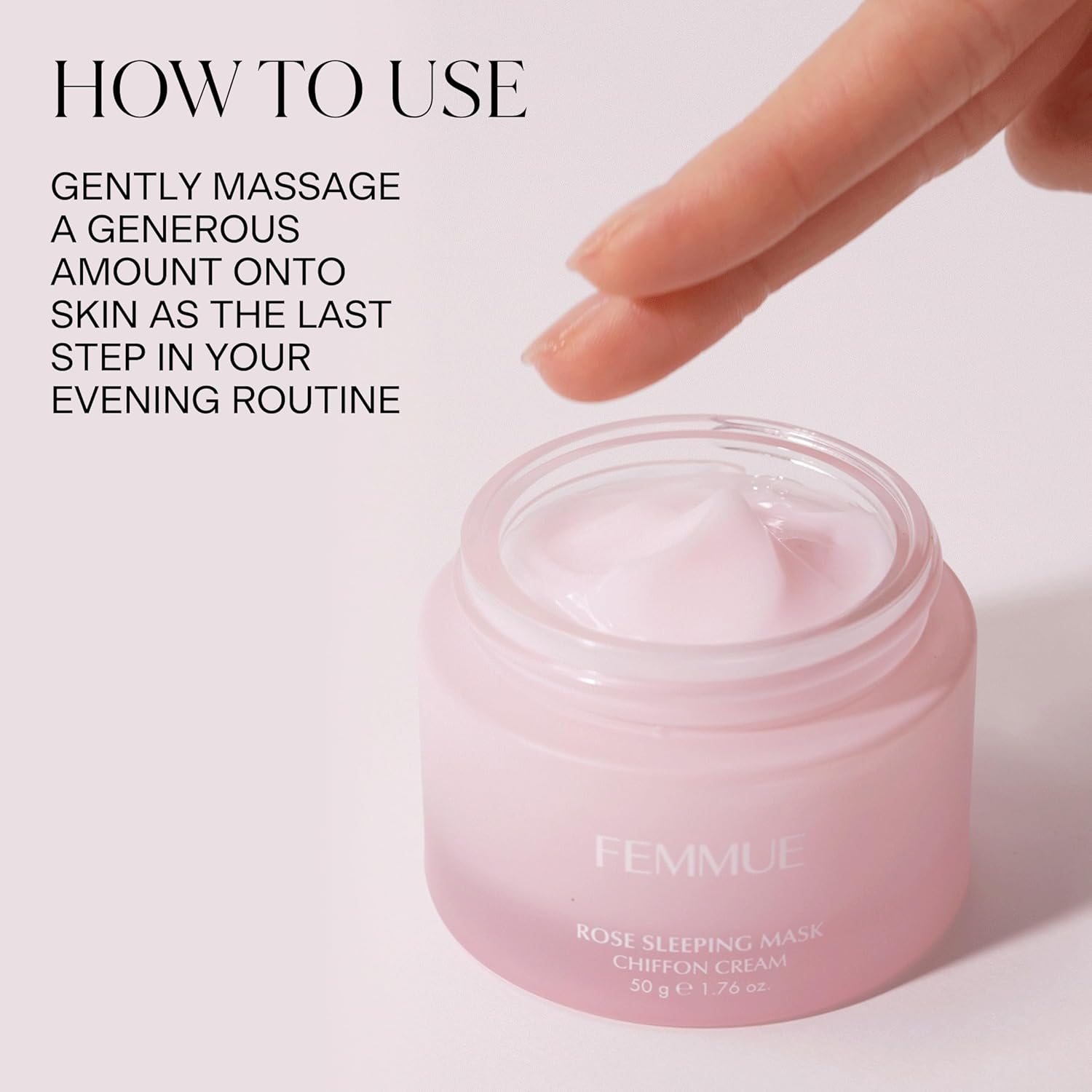 FEMMUE Rose Sleeping Mask Face Moisturizer (1.76 oz) | Hydrating Gel Mask to Soothe Dry, Red Skin | With Rose Water | Korean Skin Care