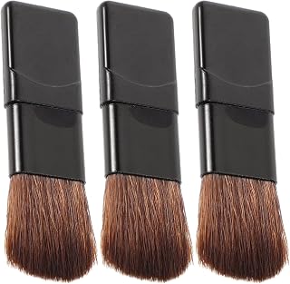 NUOBESTY Small Travel Makeup Brush Set Cosmetic Brushes 5pcs Mini Flat Blush Applicator Soft Nylon Fiber Portable for Daily Makeup and Stage Performances