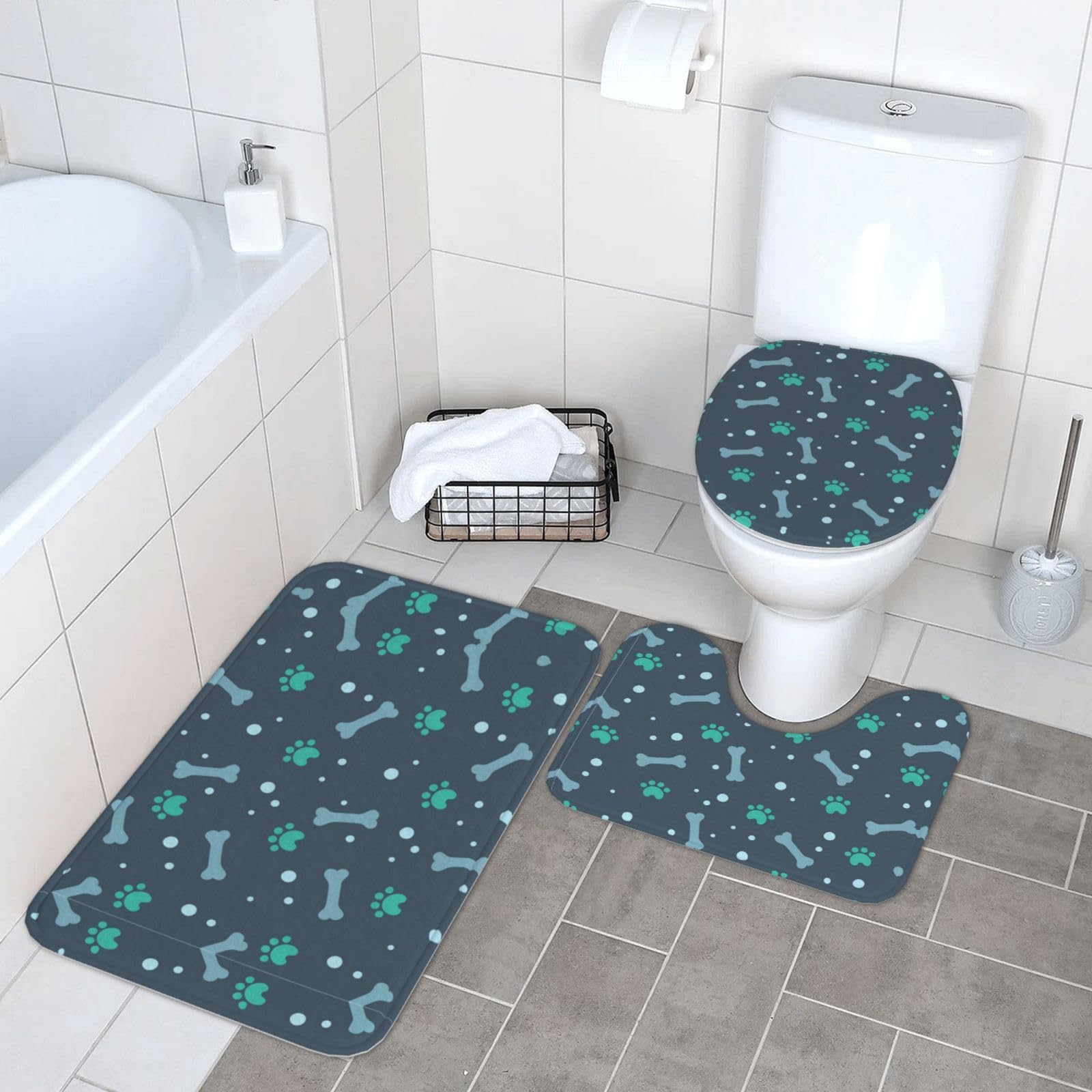 Tapis de bain os de chien antidérapant pour habiller votre chambre d'amis