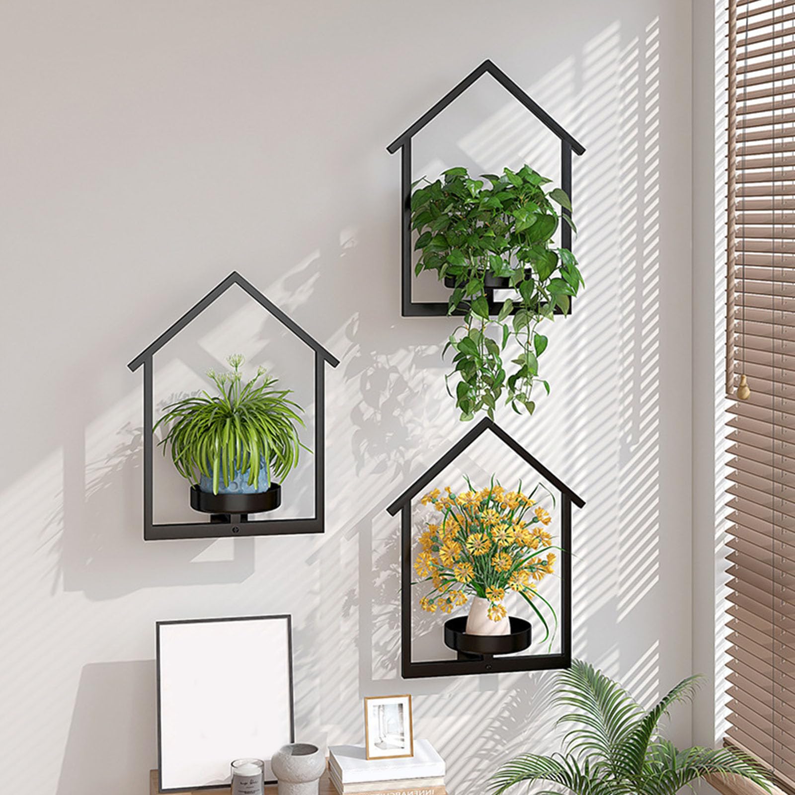 Moderner Wandbehang Pflanzgefäß aus Eisen, vertikales Gartenregal, moderner vertikaler Pflanzenständer für die Schaffung Einer grünen, lebendigen Wanddekoration