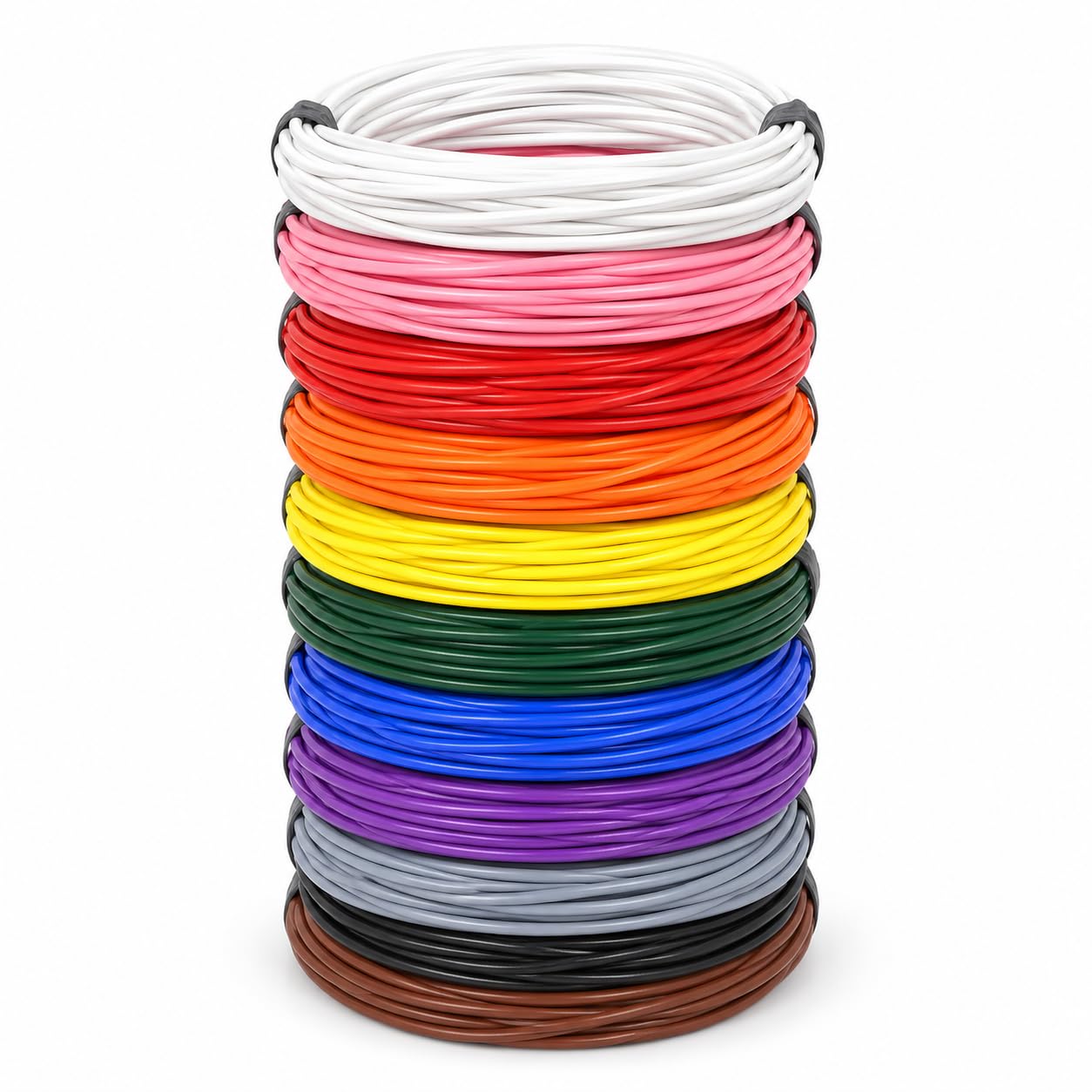 DBG Câble automobile monocœur à paroi mince - 1,0 mm² (16,5 A) | 17 AWG | Isolation en PVC haute température | Idéal pour les projets automobiles, marins et électriques 12 V (11 lots de couleurs de