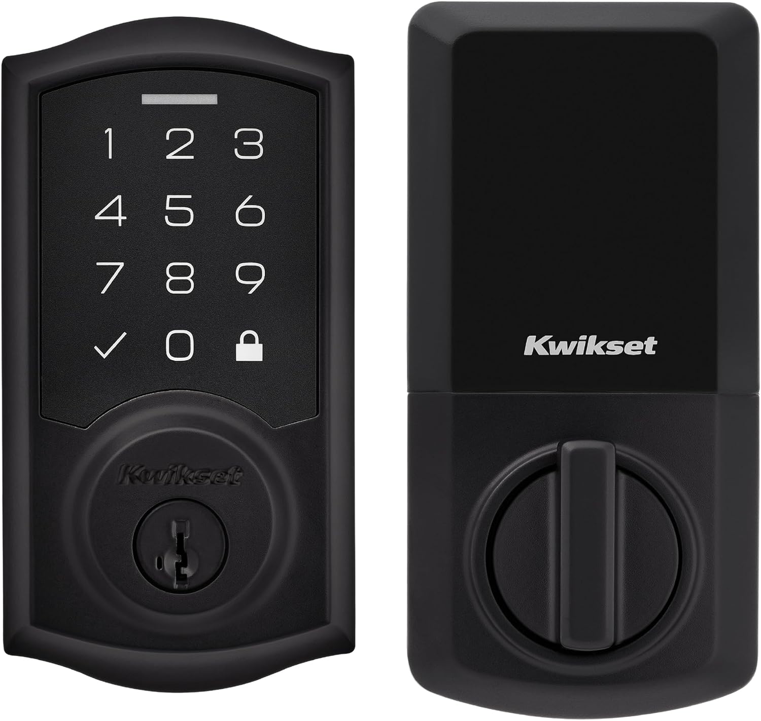 Kwikset SmartCode 270 Keyless Entry Electronic Touchpad Deadbolt Door Lock with Auto-Lock, Custom User Codes, Advanced Security in Matte Black Traditional Matte Black Traditional Deadbolt