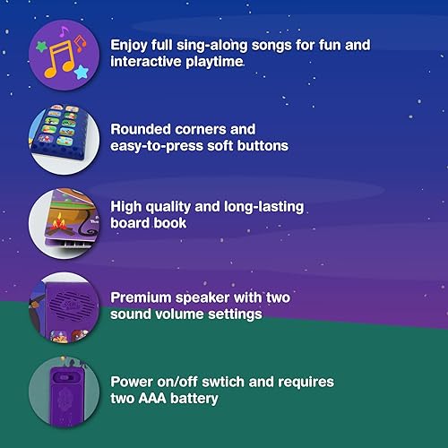 Miniatura 4 de Steve and Maggie Libro de sonido y seguro de 10 botones para cantar  Juguetes interactivos de Halloween para niños de 3 a 8 años  Libros de