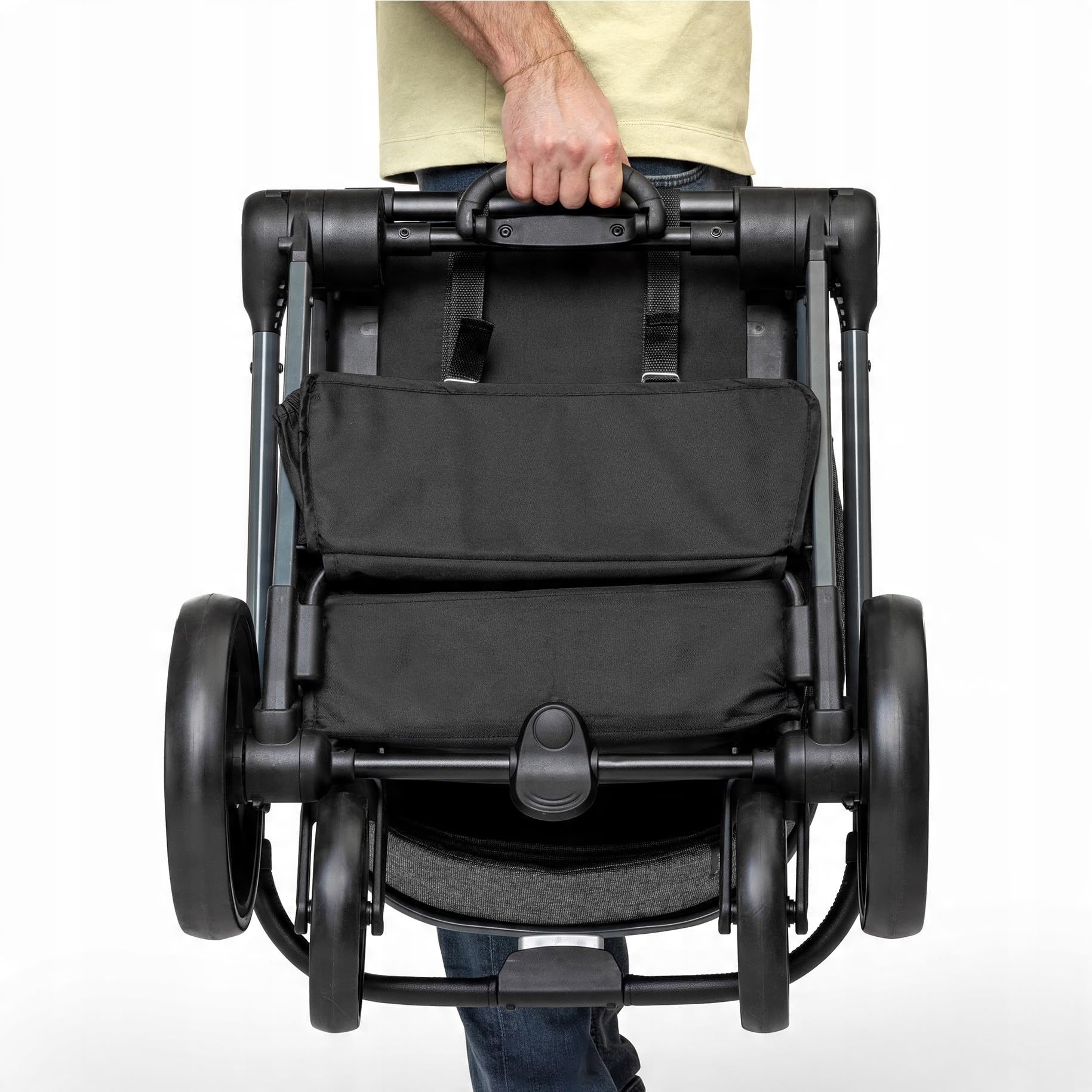 Isbjörn Buggy Passeggino dalla nascita fino a 22 kg – sedile reversibile, ruote a 360°, funzione sdraiata e poggiapiedi, copertura parasole XXL, pieghevole con una sola mano, con parapioggia