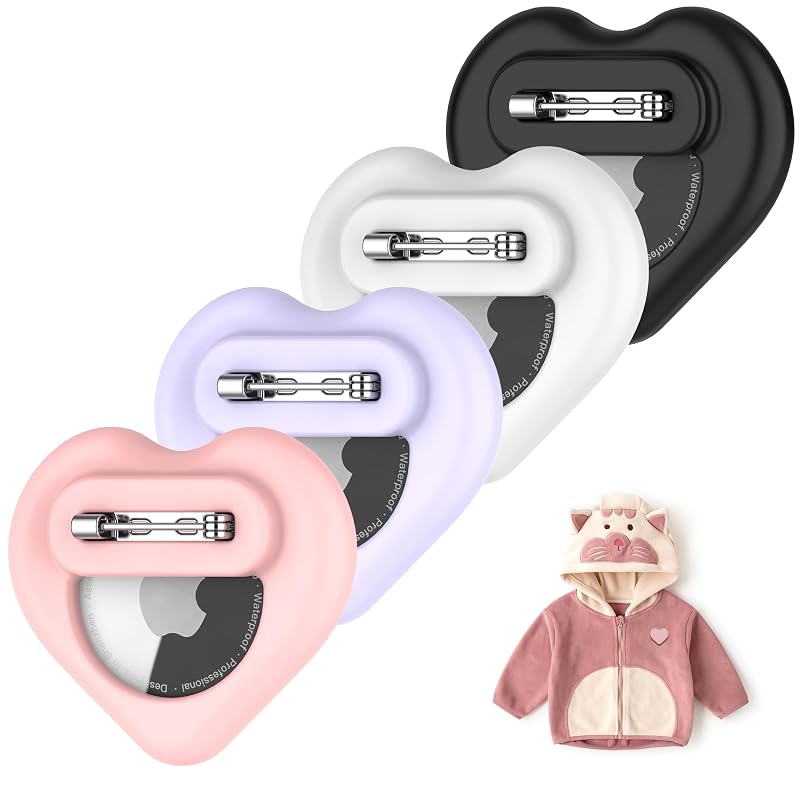 Kit com 4 suportes ocultos para Apple AirTags DDJ com pino discreto, compatível com 1ª e 2ª geração